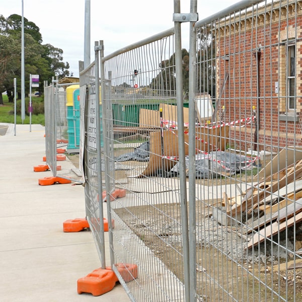 what's the process for scheduling the pickup of the temporary fence after my job or even is over